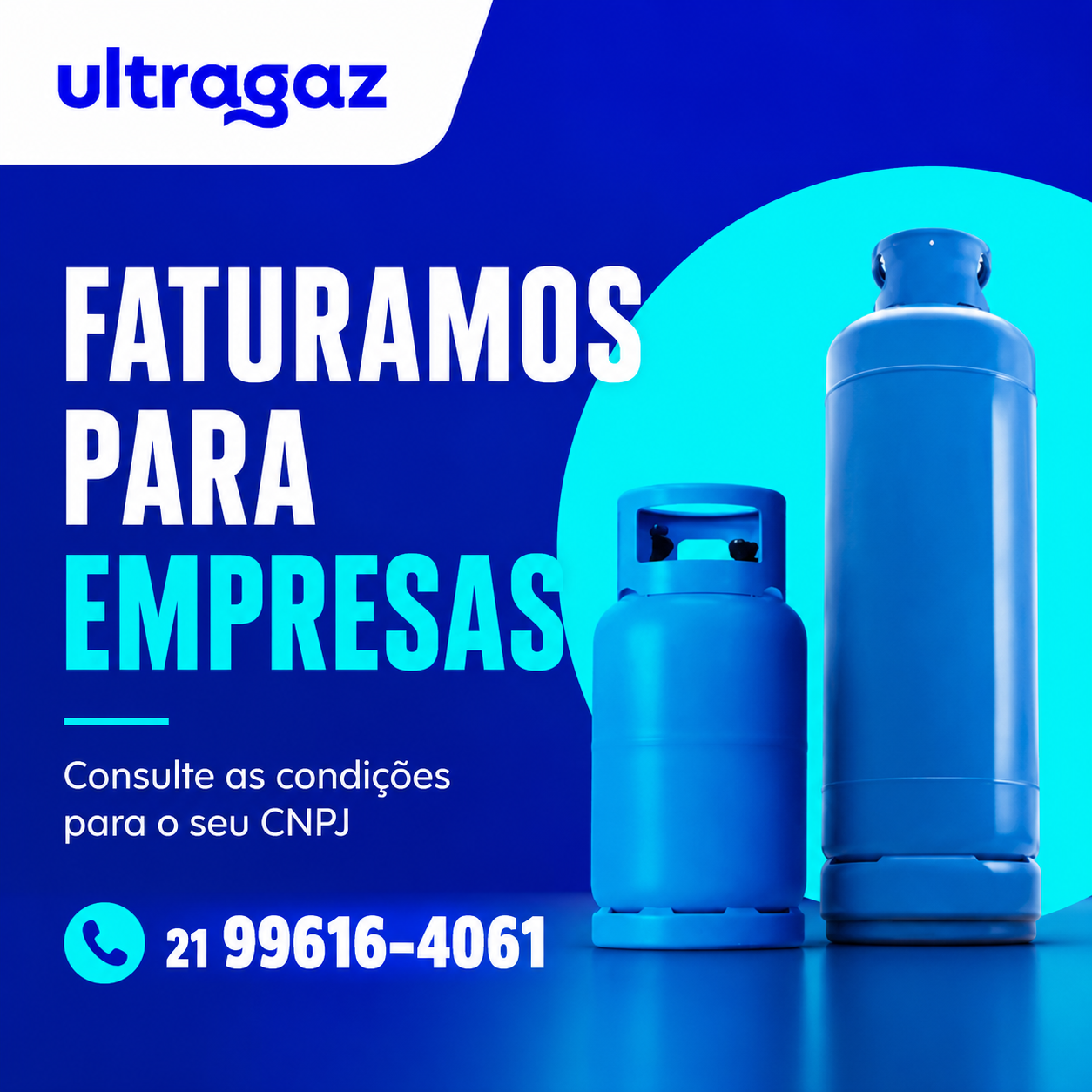 Faturamos para Empresas — Gás GLP corporativo Ultragaz